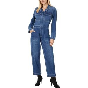 NEW Madewell Dewitt Wash Zip Front Iconic Utility Coverall Denim Jean Jumpsuit
